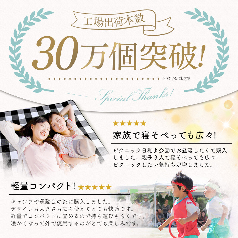洗える厚手レジャーシート